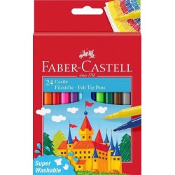 Faber-Castell Castle Pack de 24 Rotuladores - Tinta con Base de Agua 