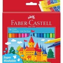 Faber-Castell Castle Pack de 36 Rotuladores - Tinta con Base de Agua 