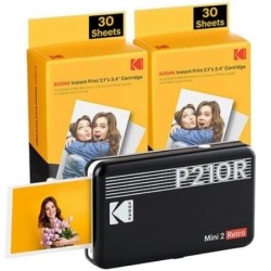 Kodak Mini 2 Retro Pack de Impresora Fotografica Portatil Bluetooth +