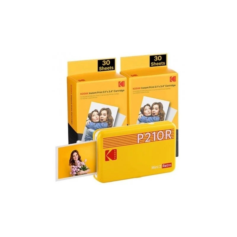 Kodak Mini 2 Retro Pack de Impresora Fotografica Portatil Bluetooth +