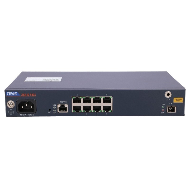 ZTE ZXA10 F803G-8 8 ETHERNET PORTS GPON ONU, OPTICAL NETWORK TERMINAL