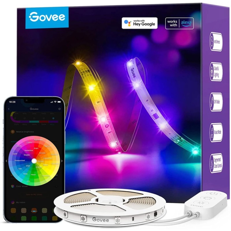 Govee H619A 5m | Striscia LED | Wi-Fi, Bluetooth, RGBIC