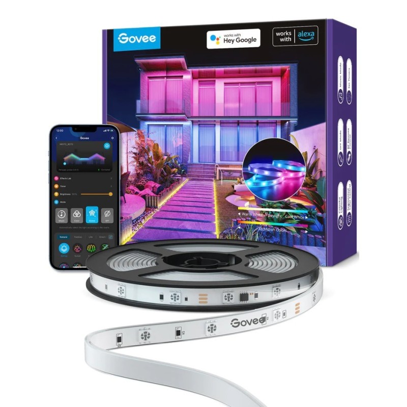 Govee H6172 Esterno 10m | Striscia LED | Wi-Fi, Bluetooth, RGBIC, IP65