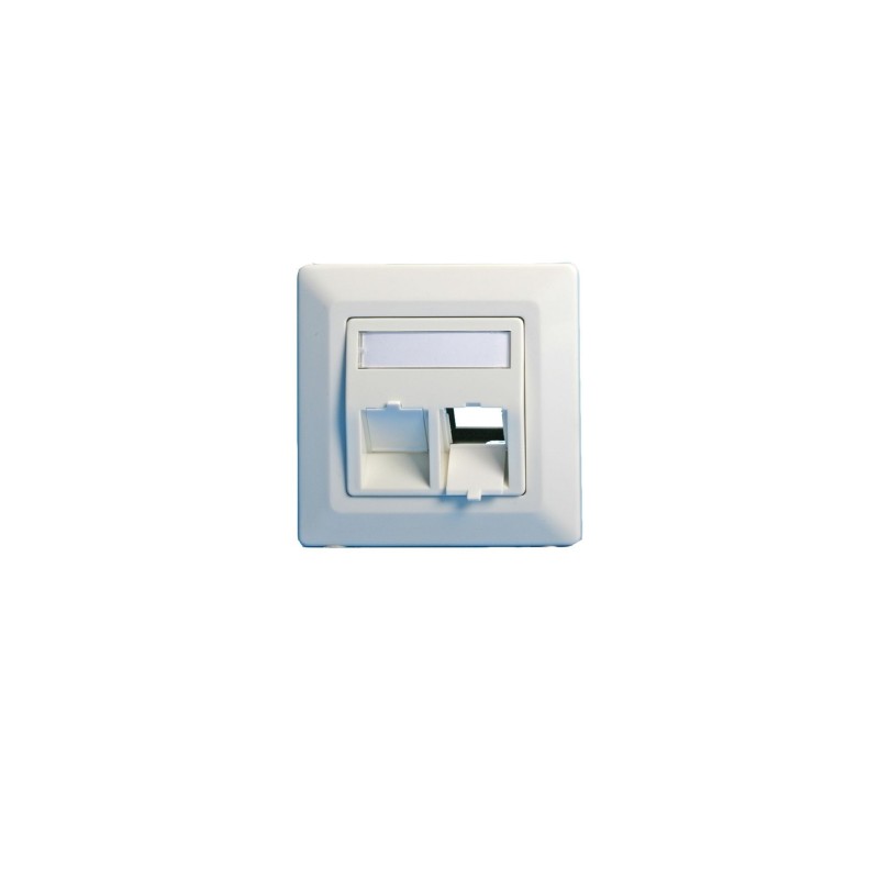 Wall plate angled 2 x - keystone EURO white - Warranty 300M