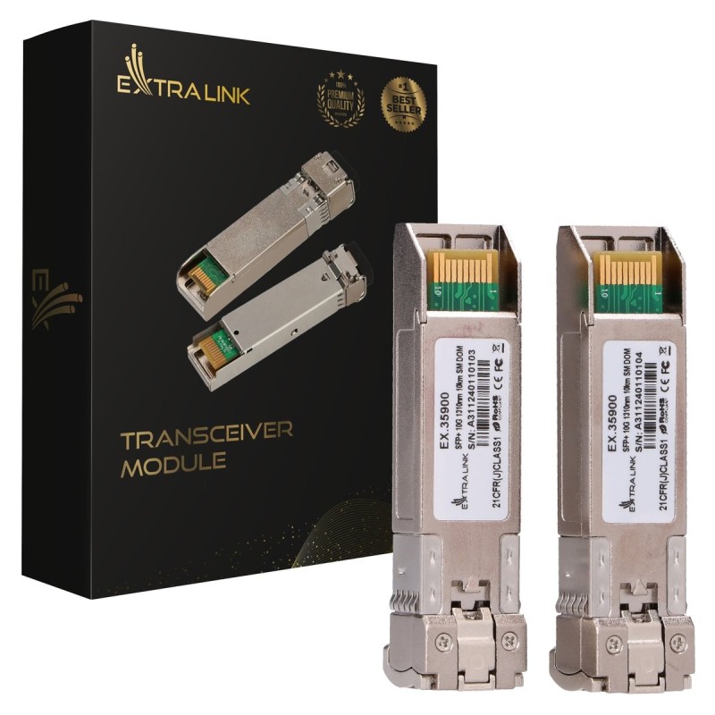 Extralink SFP+ 10G 2-pack | Modulo SFP+ | 10Gbps, LC/UPC, 1310nm, 10k