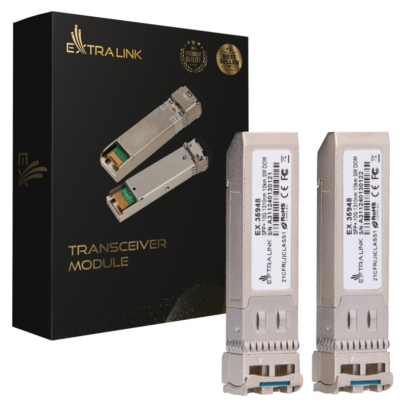 Extralink SFP+ 10G 1310nm 2-pack | Modulo SFP+ | Modalita singola, LC