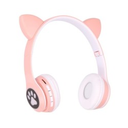 EXTRALINK KIDS CAT EARS WIRELESS HEADPHONES PINK