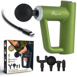 Extralink Massage Gun Mini Verde | Pistola per massaggio | 4 punte in