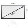 EXTRALINK PROJECTION SCREEN 100&quot; 16:9, 220x125CM WHITE PVC, SEMI-AUTO