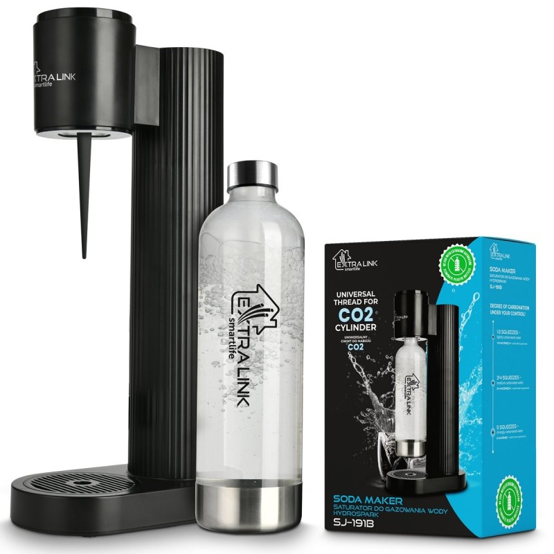 EXTRALINK SMART LIFE SATURATOR HYDROSPARK BLACK SJ-191B + BUTELKA 1L 