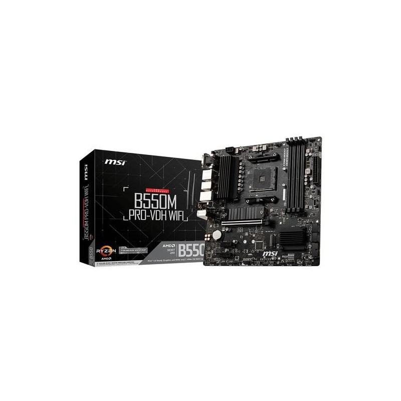 MSI B550M PRO-VDH WIFI scheda madre AMD B550 Presa AM4 micro ATX