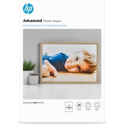 HP Advanced Photo Paper, Glossy, 250 g/m2, A3 (297 x 420 mm), 20 shee