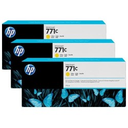 HP Confezione da 3 cartucce di inchiostro giallo DesignJet 771C, 775 