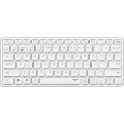 Rapoo E9600M tastiera RF senza fili + Bluetooth QWERTY Tedesco Bianco