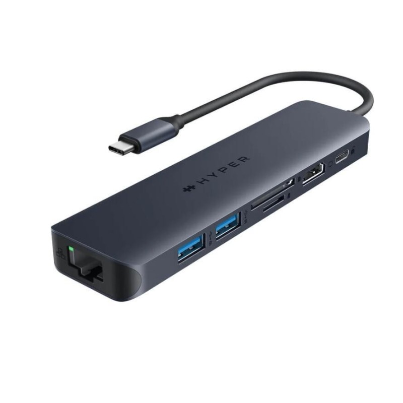 Hyper Drive EcoSmart&trade; Hub USB-C&reg; 7-in-1 universale Gen.2 con pass-