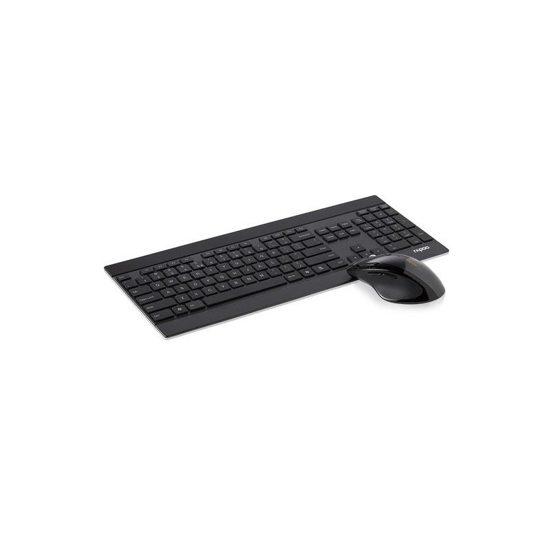 Rapoo 8900P tastiera Mouse incluso RF Wireless QWERTZ Tedesco Nero