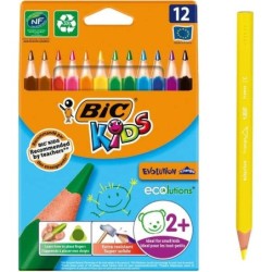 Bic Kids Evolution Triangle Confezione da 12 Triangolari Colorati Opa