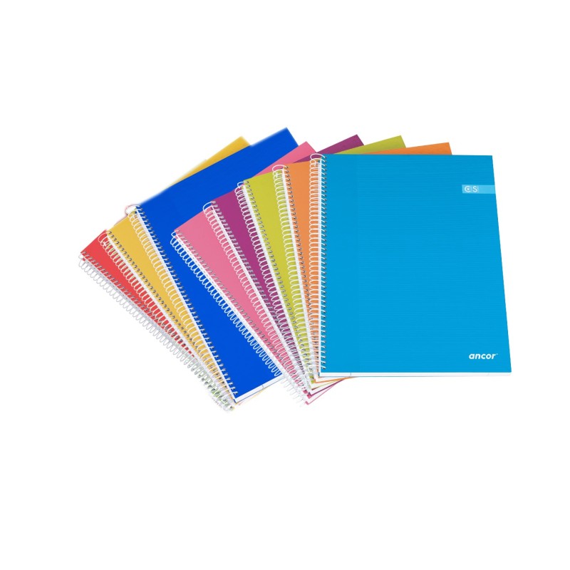 Ancor Classic Stripes Cuaderno Espiral Tama&ntilde;o Folio Cuadriculado 4x4