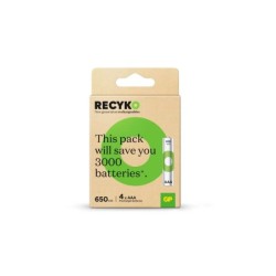 GP RECYKO confezione da 4 batterie ricaricabili 650MAH AAA 1,2 V - Pr