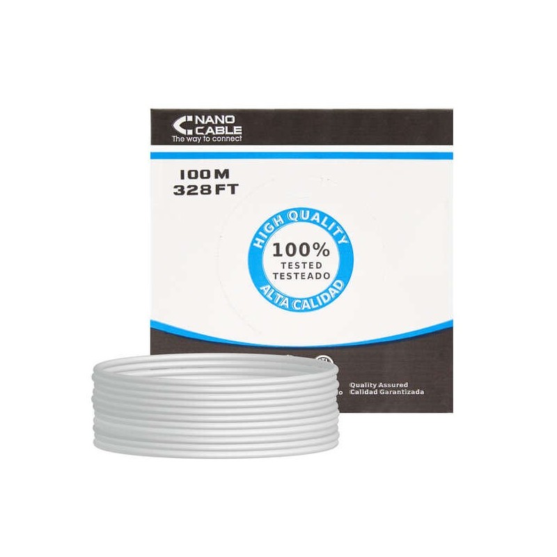 Nanocable 10.20.0502 cavo di rete Grigio 100 m Cat6e U/UTP (UTP)