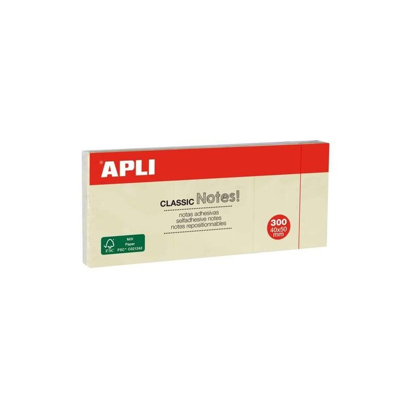 Apli Classic 3 blocchi da 100 banconote adesive 40 x 50 mm - colore g