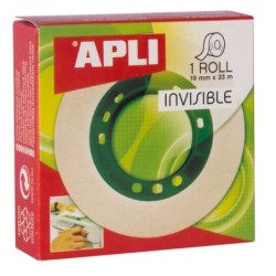 Nastro adesivo invisibile applicato 19mm x 33m - facile da etichettar