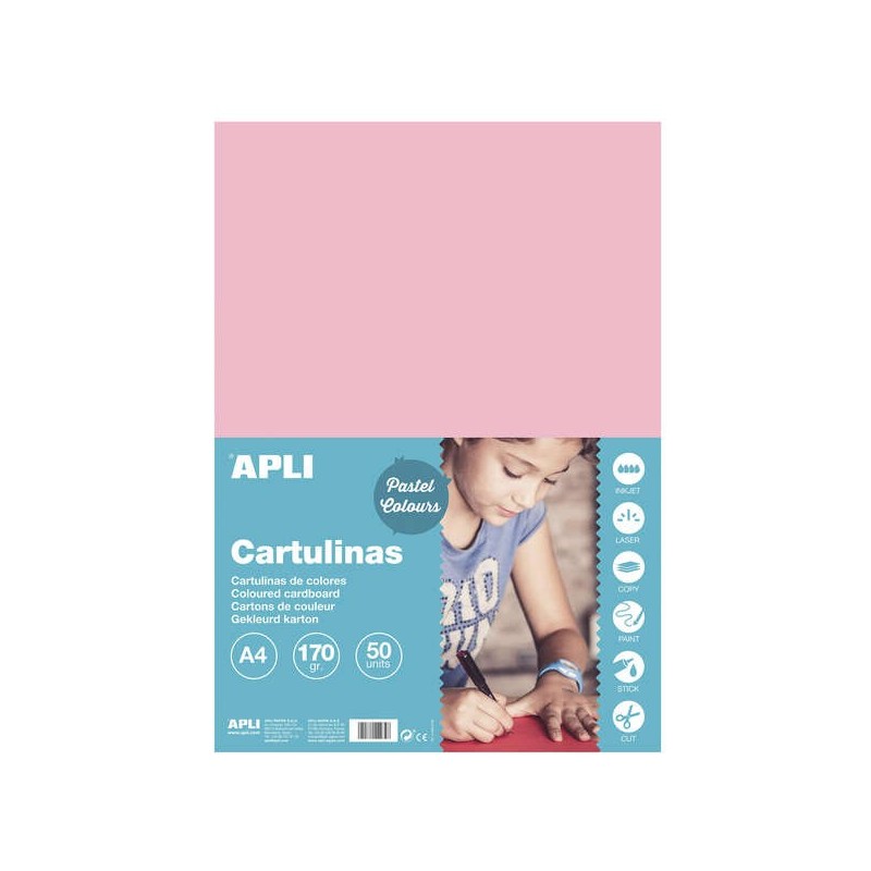 Applicare cartoncino rosa A4 170G 50 fogli