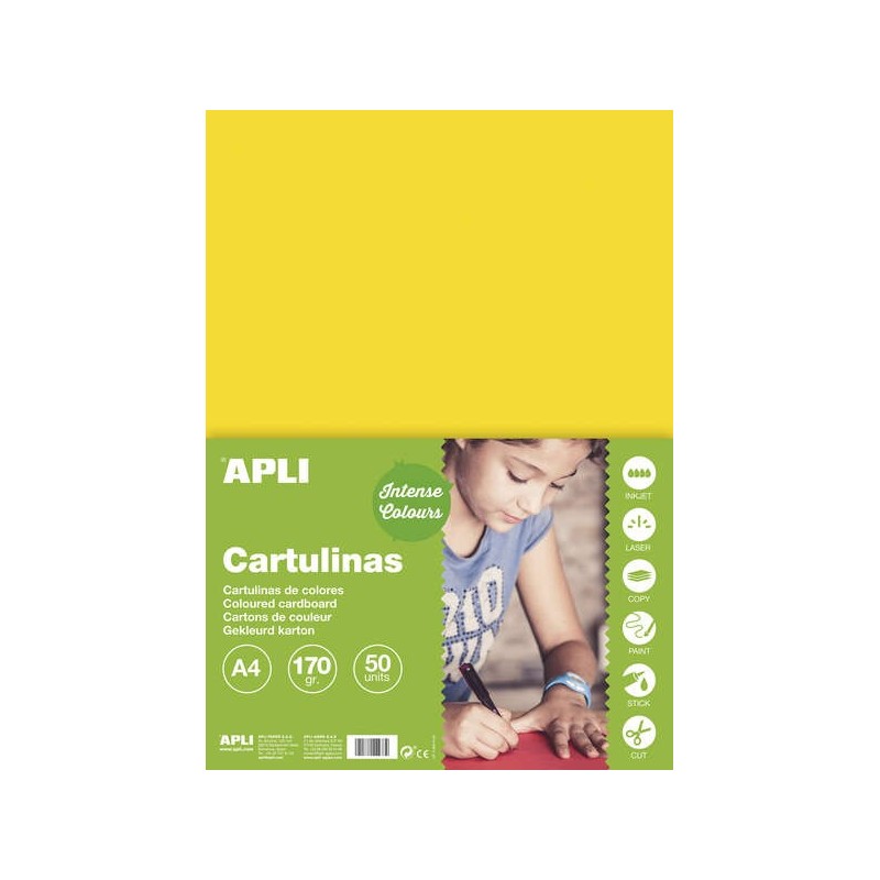 Applica Cartoncino Giallo A4 170G 50 fogli