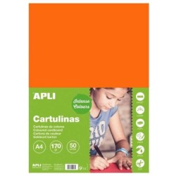 APPI Cartoncino Arancione A4 170G 50 fogli