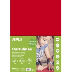 Applica cartoncino rosso A4 170G 50 fogli