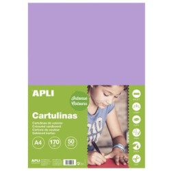 Cartoncino applicato viola A4 170G 50 fogli