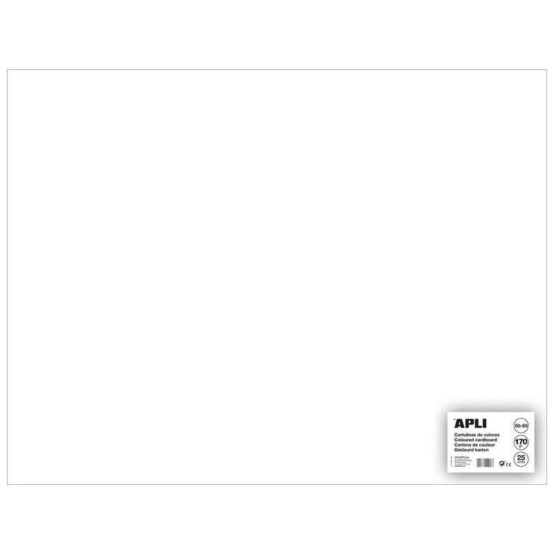 Apli Cartoncino Bianco 50 x 65 cm 170 g 25 Fogli