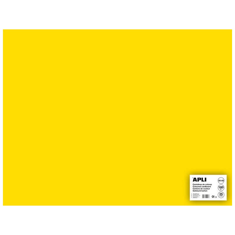 APPI Cartoncino Giallo 50 x 65 cm 170G 25 fogli