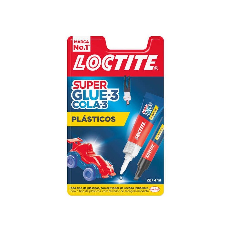 Loctite Superglue-3 Plastiche Difficili Bl 4ml + 2gr - Colla Traspare