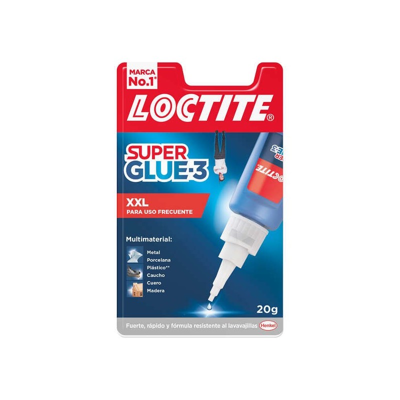 Loctite Superglue-3 XXL Bl 20Gr - Adesivo Universale Istantaneo - Tra