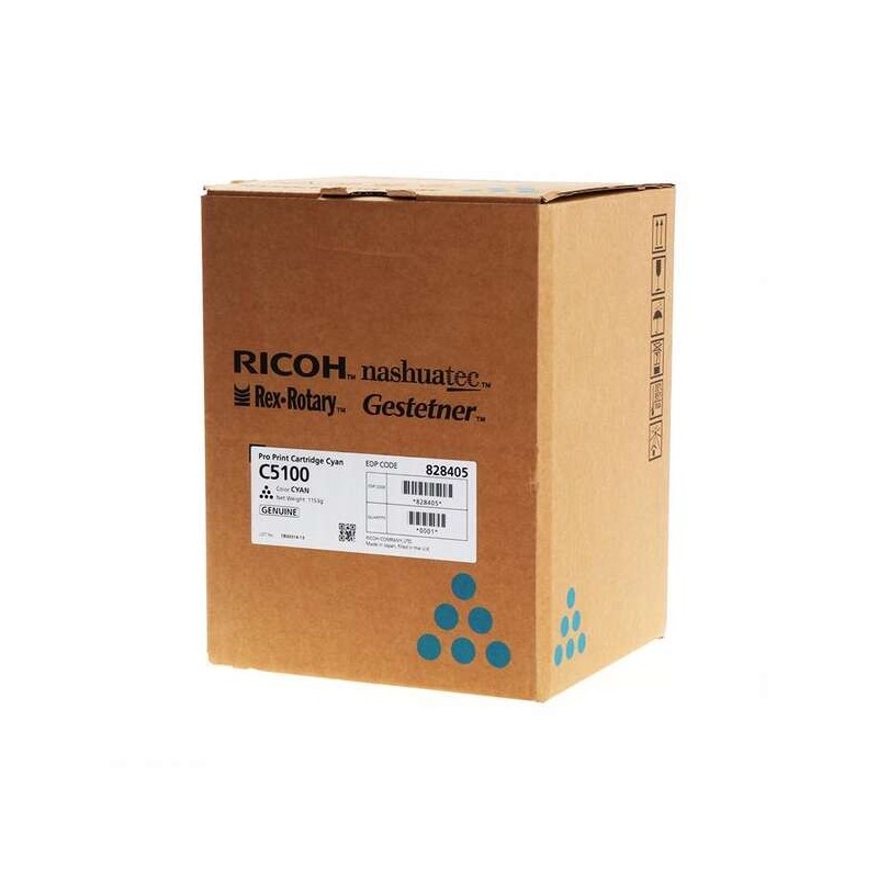 Cartuccia toner ciano originale Ricoh Pro C5100/C5110 - 828405