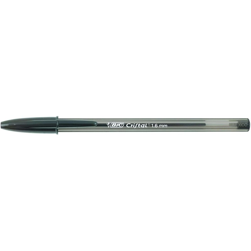 Penna a sfera grande Bic Cristal - Punta spessa 1,6 mm - Tratto 0,60 