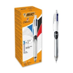 BIC 4 Colori 3 + 1 Penna e Ritratto Portemine - 1 mm Punto Medio - Hb