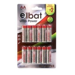 Confezione Elbat da 12 batterie alcaline LR6/AA