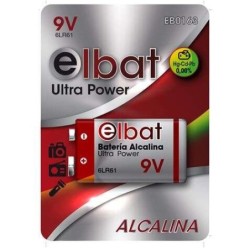 Batteria alcalina Elbat 6LR61/9V