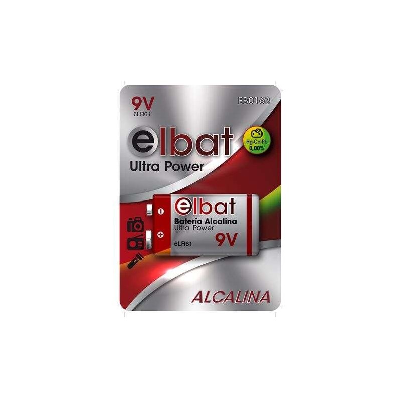 Batteria alcalina Elbat 6LR61/9V