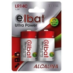 Confezione Elbat da 2 batterie alcaline LR14C