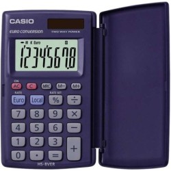 Casio HS-8VERA Calcolatrice Tascabile con Flip Cover - Display LCD Ex