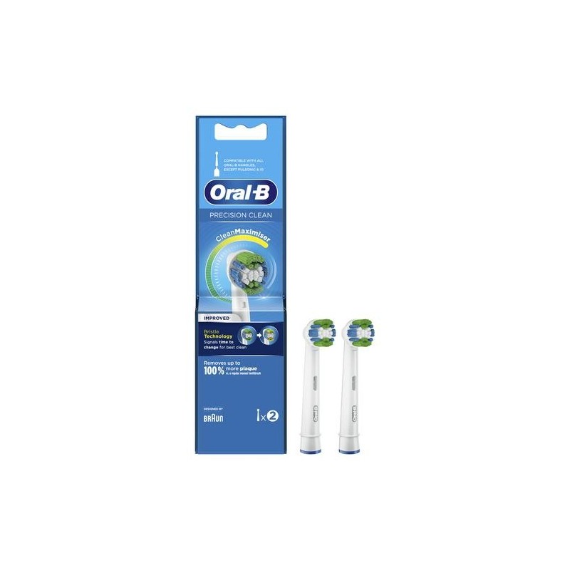 Oral-B Precision Clean 80338441 testina per spazzolino 2 pz Blu, Verd