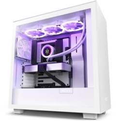 Custodia da gioco NZXT H7 White Midi Tower ATX bianca con finestra in