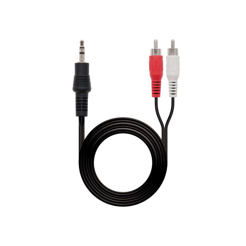 Nanocable 10.24.0303 cavo audio 3 m 3.5mm 2 x RCA Nero