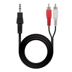 Nanocable 10.24.0303 cavo audio 3 m 3.5mm 2 x RCA Nero