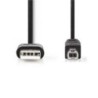 Nedis CCGT60100BK20 Cavo USB 2 m USB 2.0 USB A USB B Nero