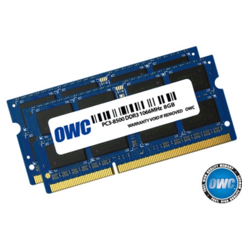 OWC Kit RAM 16GB (2x 8GB) PC3-8500 1066MHz DDR3 - Pour MB mi-10, MBP1