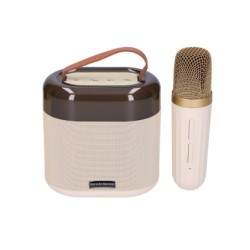 EXTRALINK KIDS KARAOKE LED SPEAKER 1 MICROPHONE WHITE